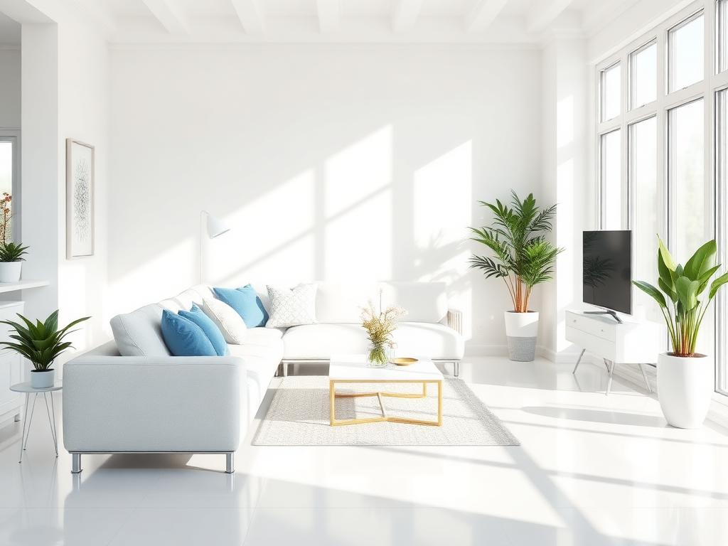 Bright spotless living room